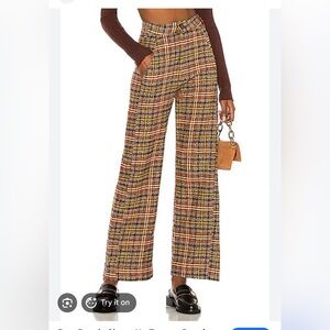 Free People Shape Up Trouser Pant in Original Combo